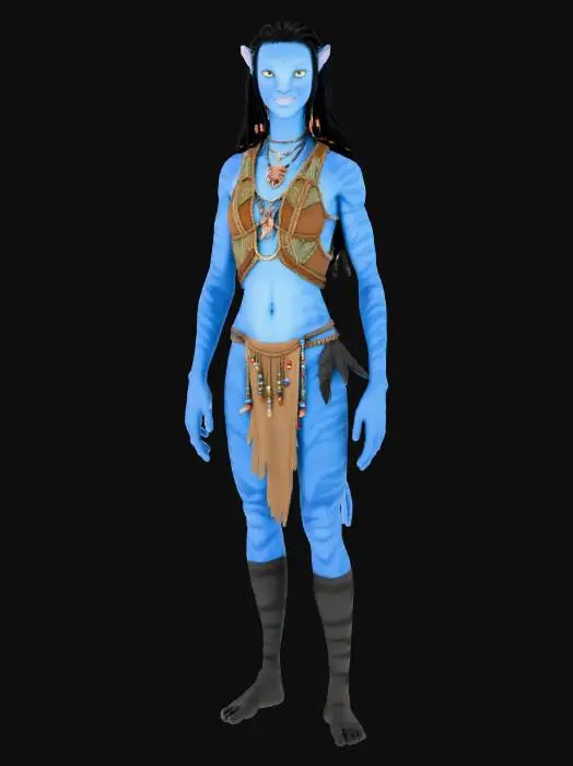 3D model for Avatar a tall blue beautiful Neytiri