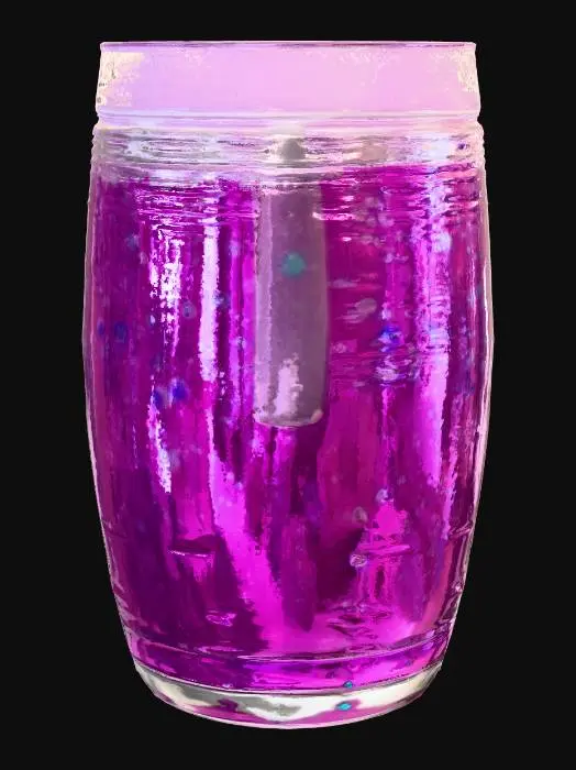 3D model for A medium sized glass of fizzing purple grape juice