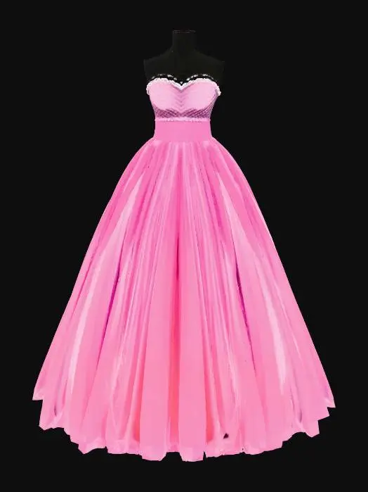 3D model for Royal Pink Dress