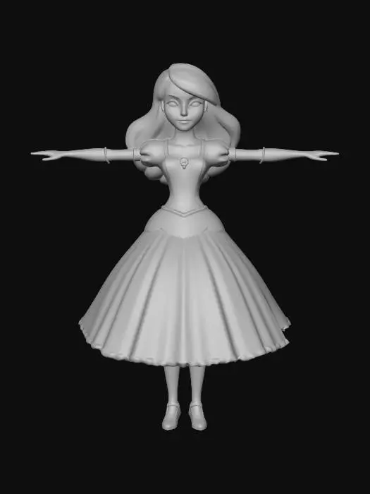 3D model for Princess in Orange