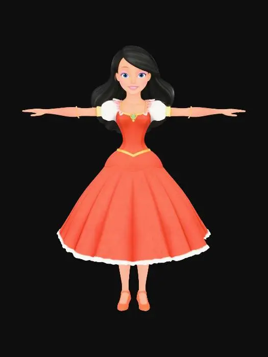 3D model for Princess in Orange
