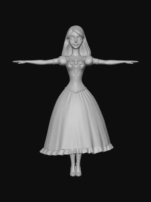 3D model for Princess in Orange
