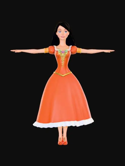 3D model for Princess in Orange