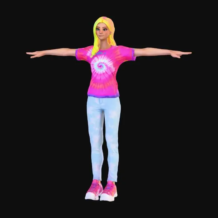 3D model for Virtual Tie-Dye Pose
