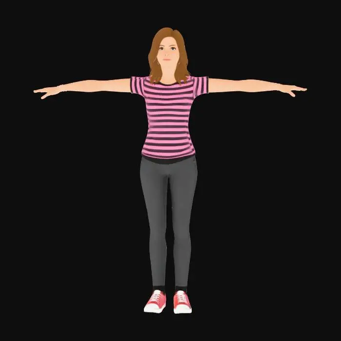 3D model for The Sims 3 Madison VanWaston, full body image with shoes on,