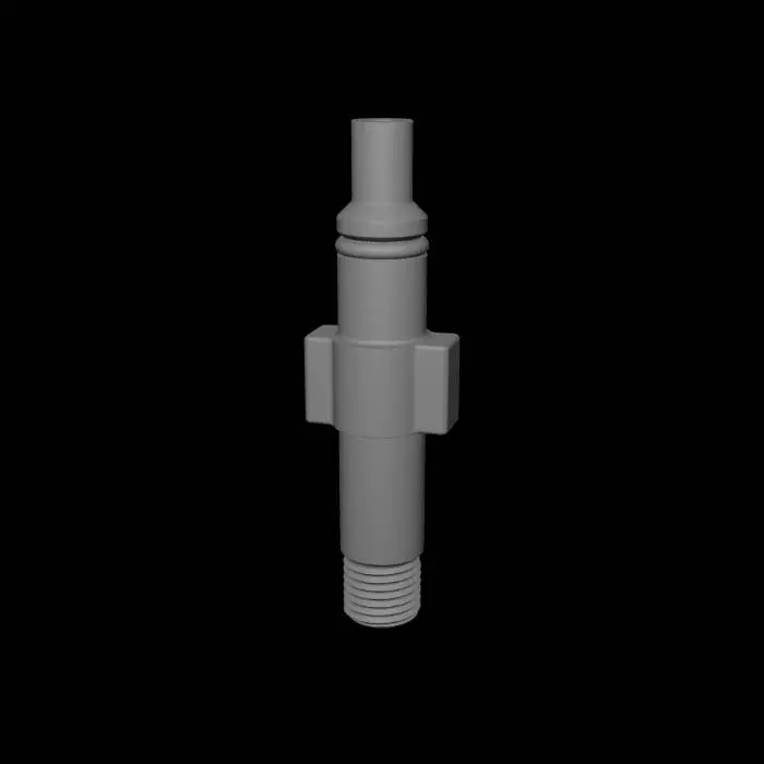 3D model for Brass pneumatic valve fitting with G1/4 thread