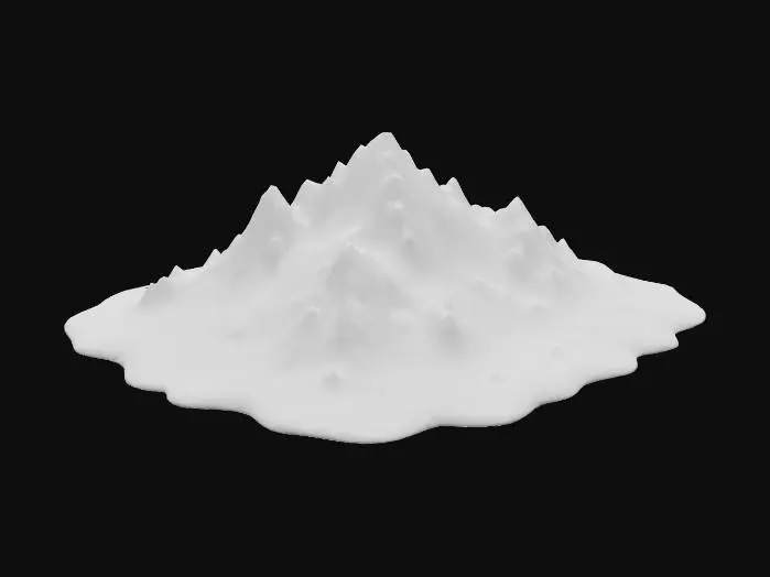 3D model for Please provide an image of the mountains from the provided reference