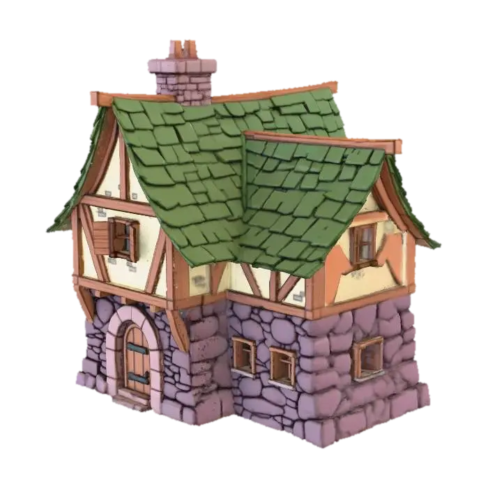 MedievalHouseVariant - Variant 3D model, vytvořený pomocí AI
