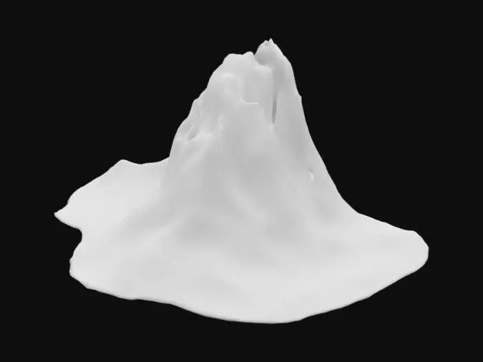 3D model for 带上坡道的山体