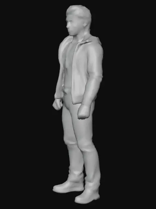 3D model for Action Figure in Leather Jacket