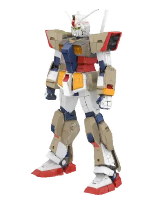 A detailed Gundam-style humanoid mecha action figure, in the style of RX-78-2,… - Actionfigure 3D model, vytvořený pomocí AI