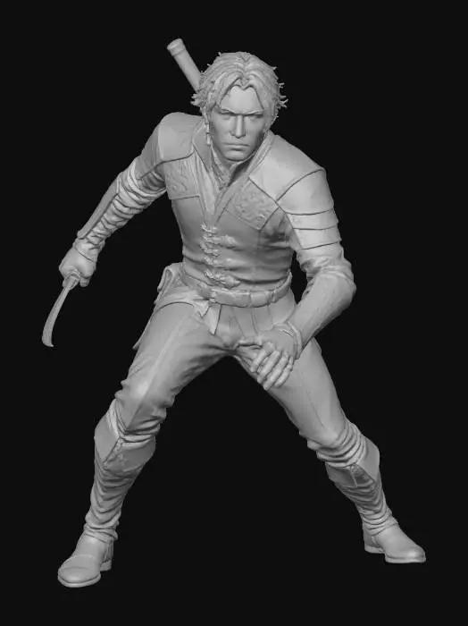 3D model for Shadowblade drow rogue