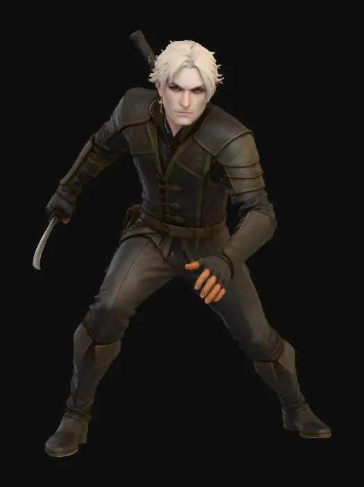 3D model for Shadowblade drow rogue