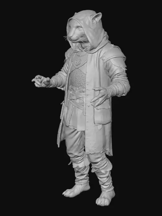 3D model for Mystic Feline Warrior alchemist healer