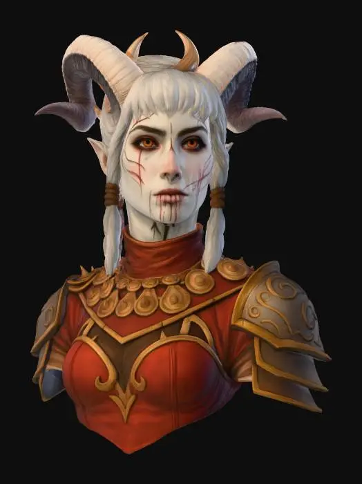 3D model for Demon Sorceress Portrait