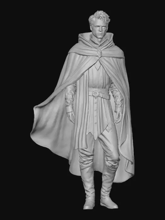 3D model for Enigmatic Wanderer looking like robert pattinson