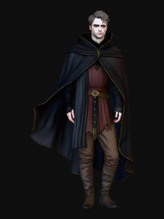 3D model for Enigmatic Wanderer looking like robert pattinson