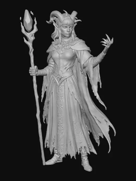 3D model for Sorceress of the Crimson Realm