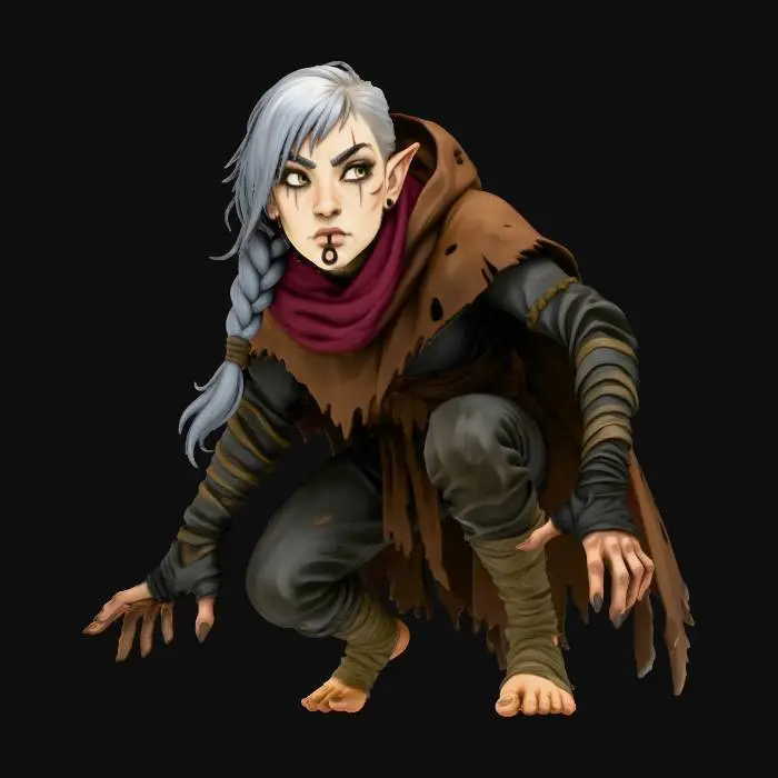 3D model for Stealthy Elf Scout girl
