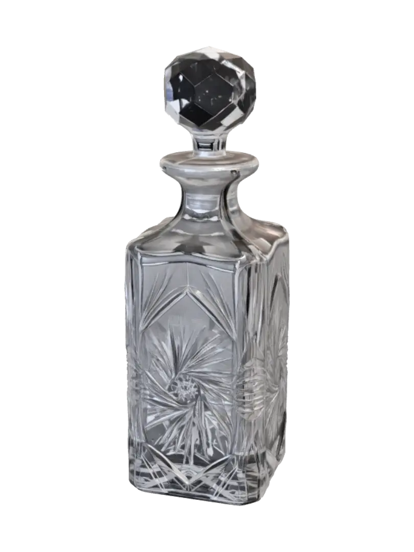 Crystal Starburst Decanter - Cutglass 3D model, vytvořený pomocí AI