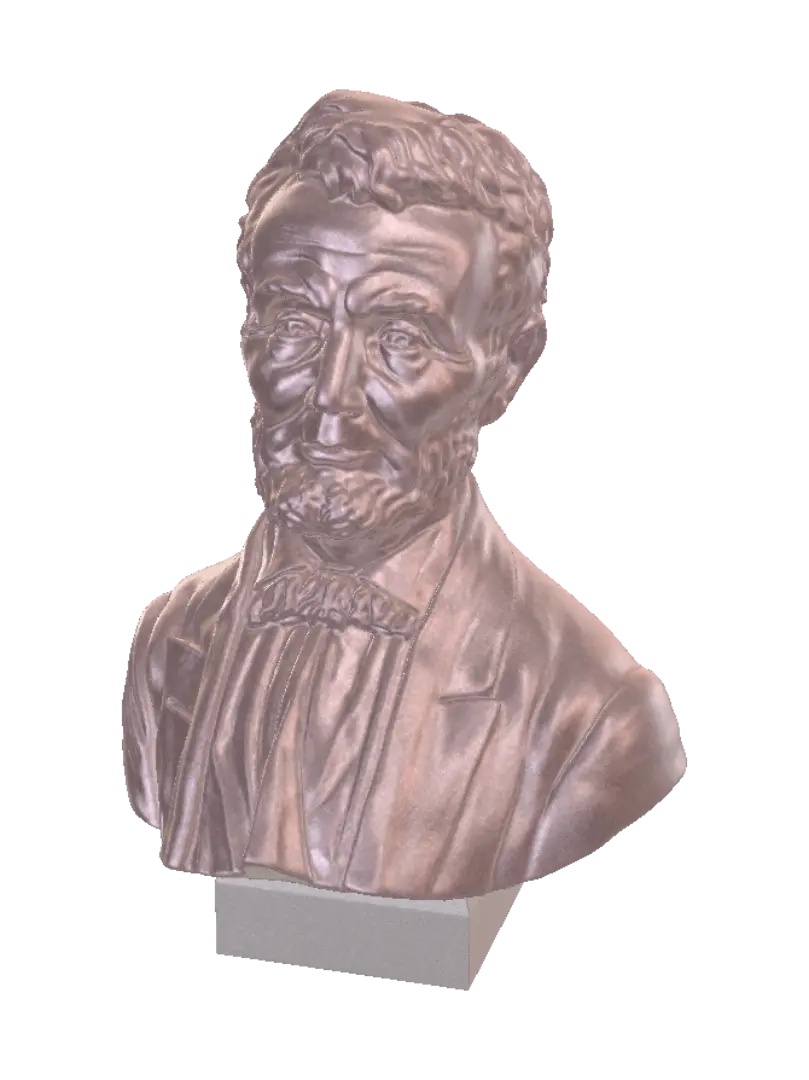 Weathered Penny on Asphalt 3D model, vytvořený pomocí AI