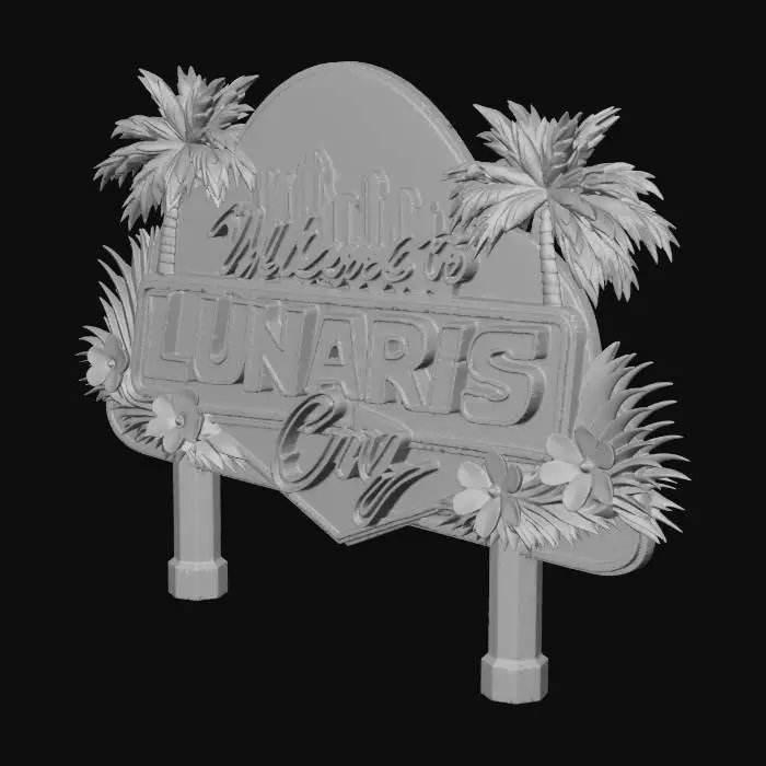 3D model for Lunaris Neon Welcome Sign
