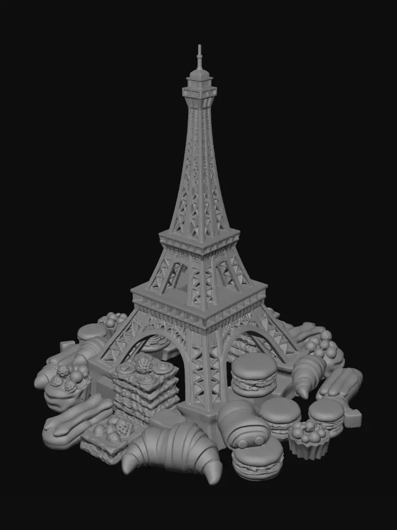 3D model for Eiffel Pastry Tower