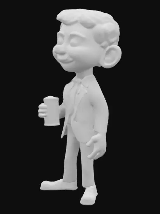 3D model for mr. bean, cola in his hand