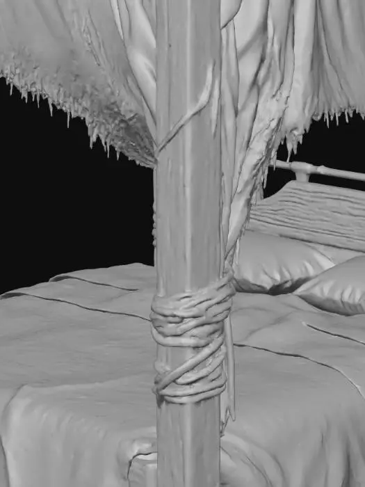 3D model for Modest Canopy Bed