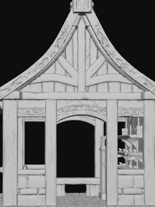 3D model for Dwarven Market Stall 2