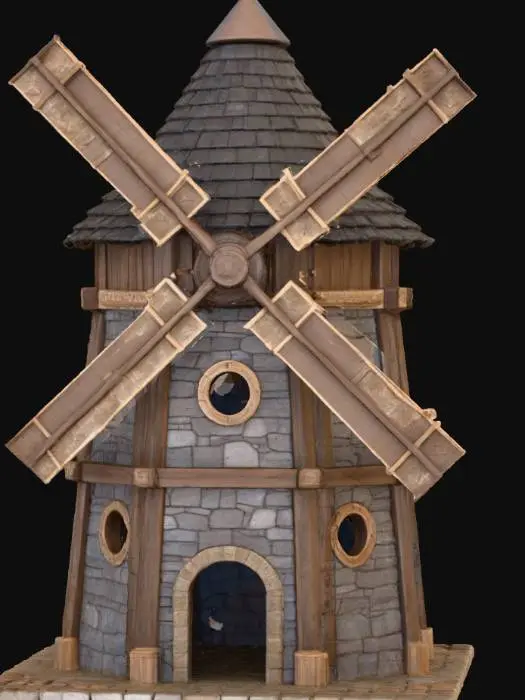 3D model for Dwarven Windmill