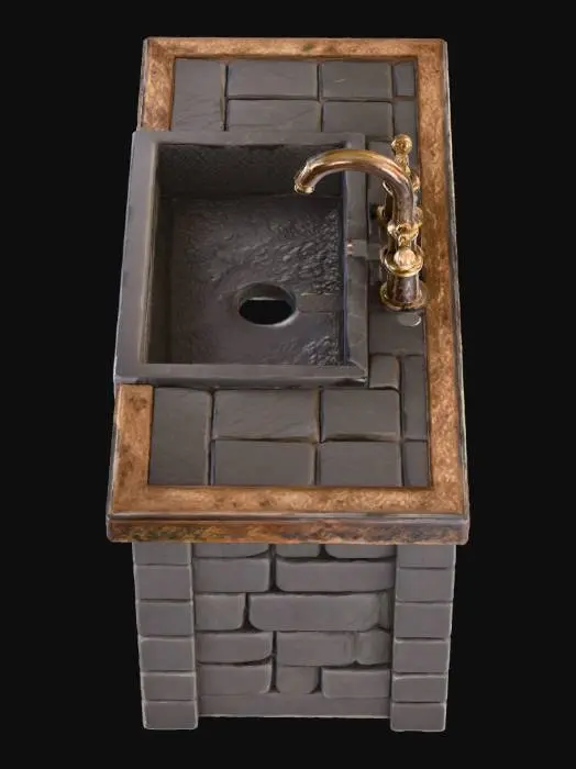 3D model for Rustic Dwarven Sink