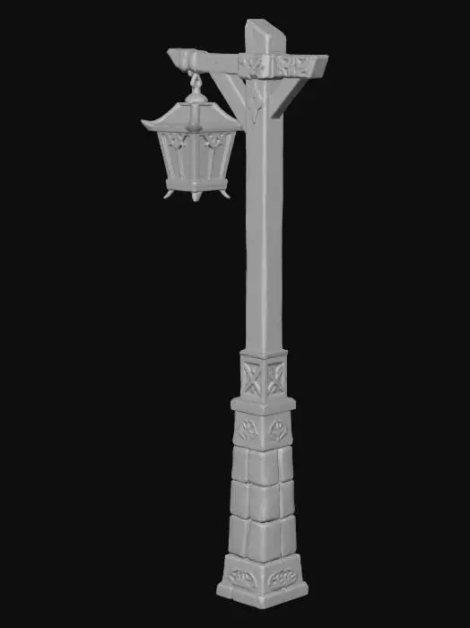 3D model for Medieval Lantern Post