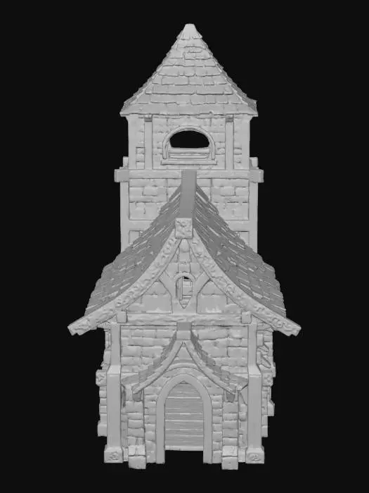 3D model for Dwarven Stone Church Model