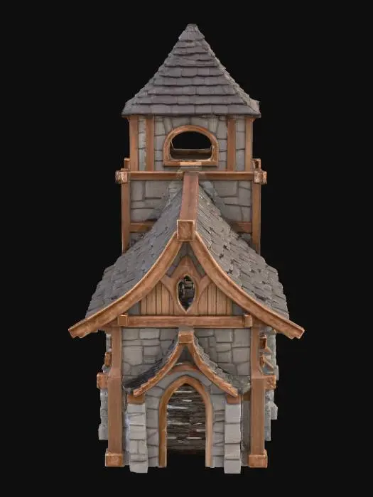 3D model for Dwarven Stone Church Model