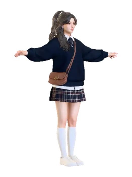 3D-модель Student Style - Trendy, сгенерированная ИИ