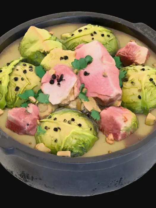 3D model for Steaming Cabbage Stew