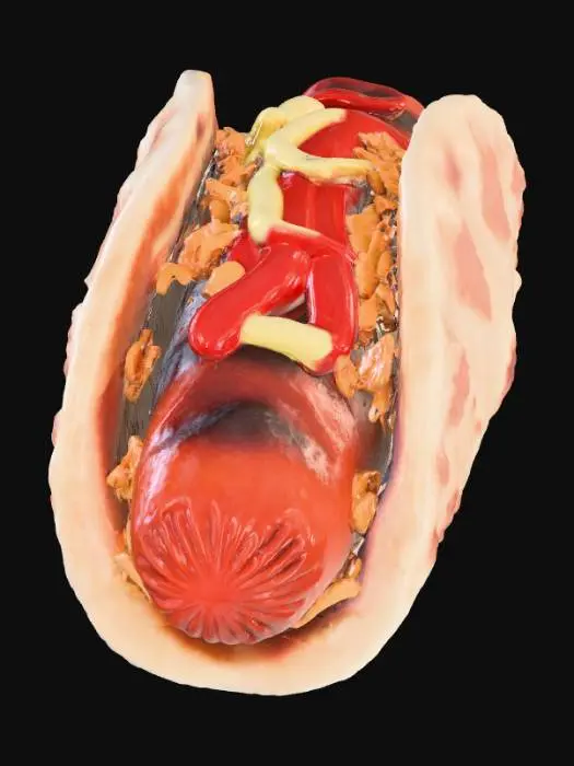 3D model for Flatbread Hotdog