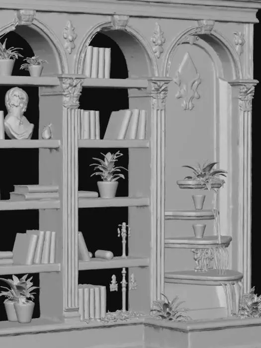3D model for Roman Revival Bookshelf