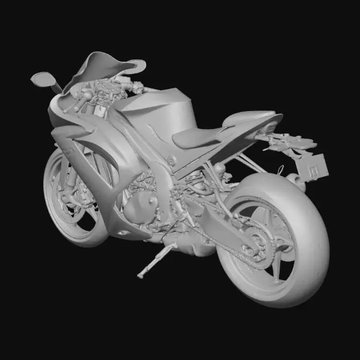 3D model for A very clean, detailed sports motorcycle.