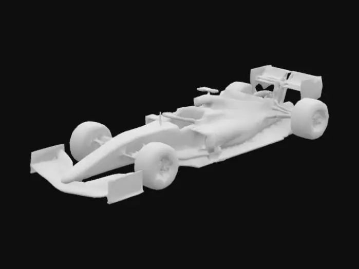 3D model for Formula 1 Car Black and white 