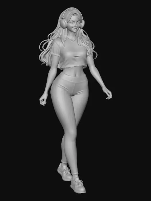 3D model for Walking girl!