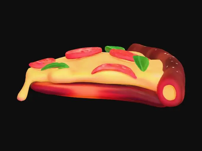 3D model for Pepperoni Pizza Slice