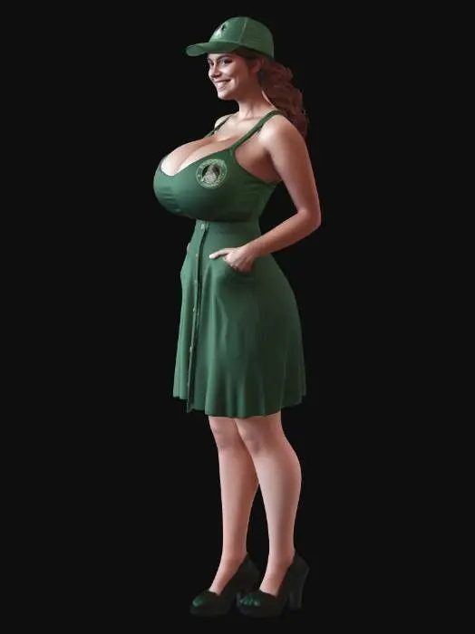 3D model for Emerald Coffee Mascot Portrait