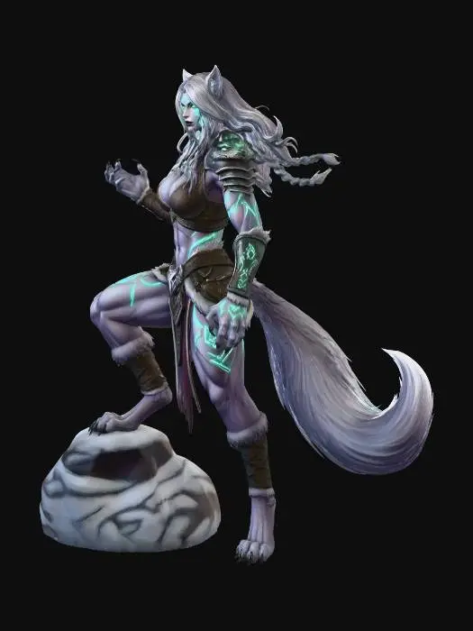 3D model for Moonlit Lupine Warrior