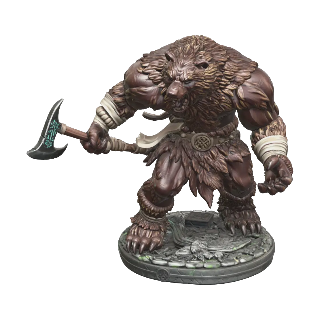 Realistic Werebear - Hulk 3D model, vytvořený pomocí AI