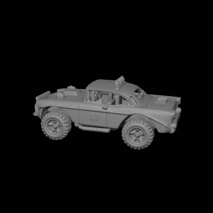 3D model for Red Racing Car Number 902