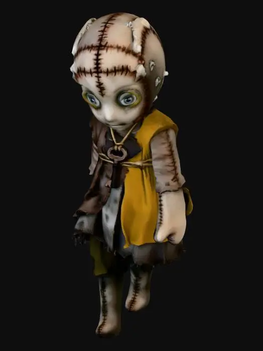 3D model for grotesque puppet child