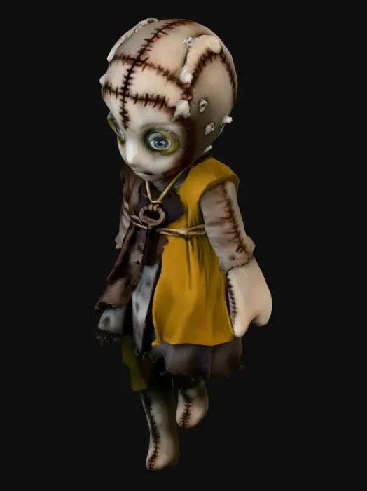 3D model for grotesque puppet child