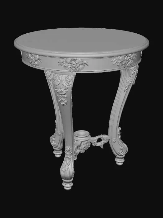 3D model for light-colored round table